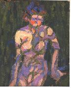 Ernst Ludwig Kirchner Female nude with shadow of a twig oil